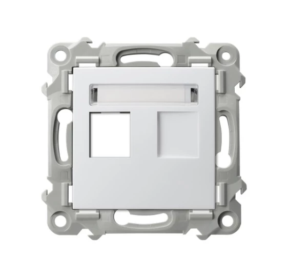SZAFIR Obudowa gniazda pojedynczego typu Keystone prosta biały GPK-1Z/p/00