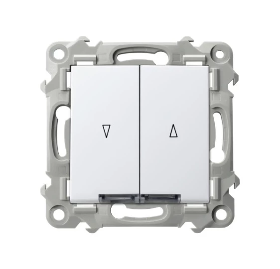 SZAFIR Łącznik żaluzjowy z podświetleniem białym z blokadą mechaniczną biały ŁP-7ZBS/m/00