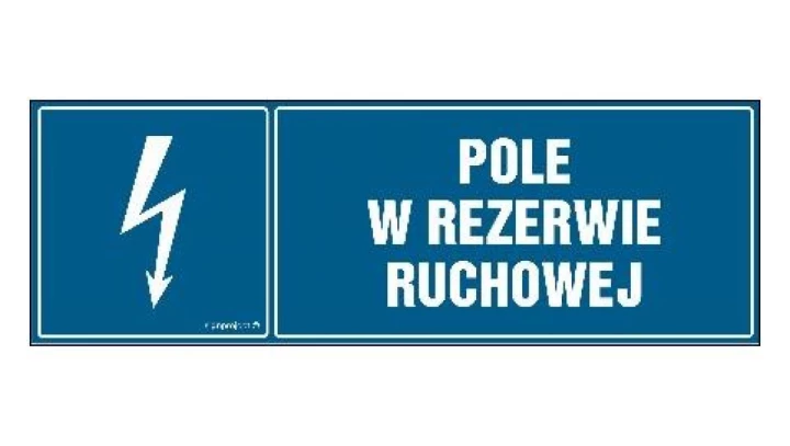 ZNAK - HH047 Pole w rezerwie ruchowej 45 x 15 cm FN - Folia samoprzylepna