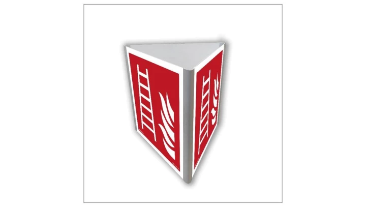 ZNAK - BF803 Drabina pożarowa (3D dościenny) 35 x 35 cm PN - Płyta 1mm