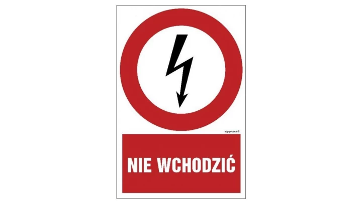 ZNAK - HC005 Nie wchodzić 15 x 22,5 cm FN - Folia samoprzylepna