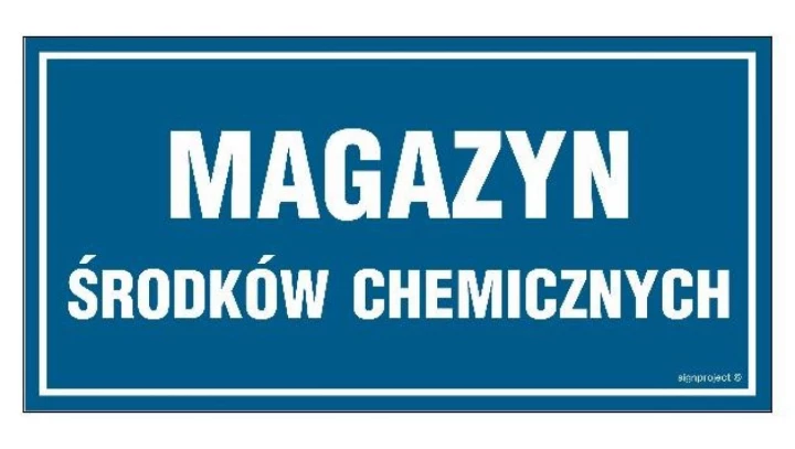 ZNAK - NC059 Magazyn środków chemicznych 40 x 20 cm FN - Folia samoprzylepna