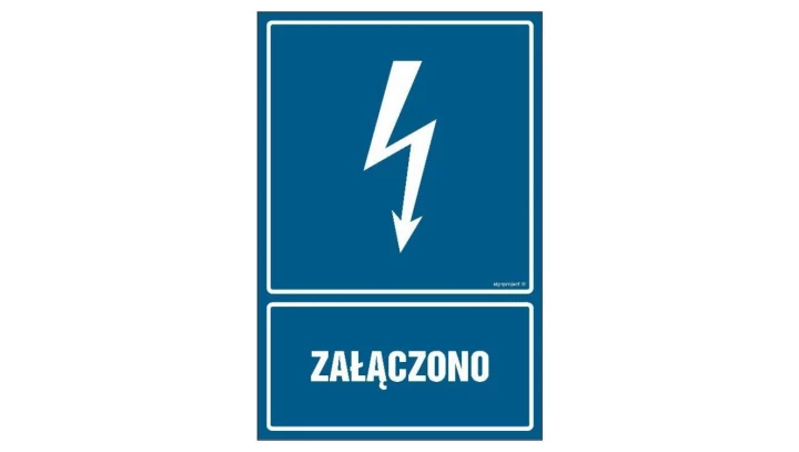 ZNAK - HG006 Załączono 15 x 22,5 cm FN - Folia samoprzylepna