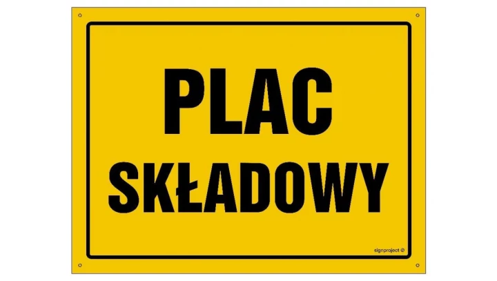 ZNAK - OA126 Plac składowy 60 x 43 cm FN - Folia samoprzylepna
