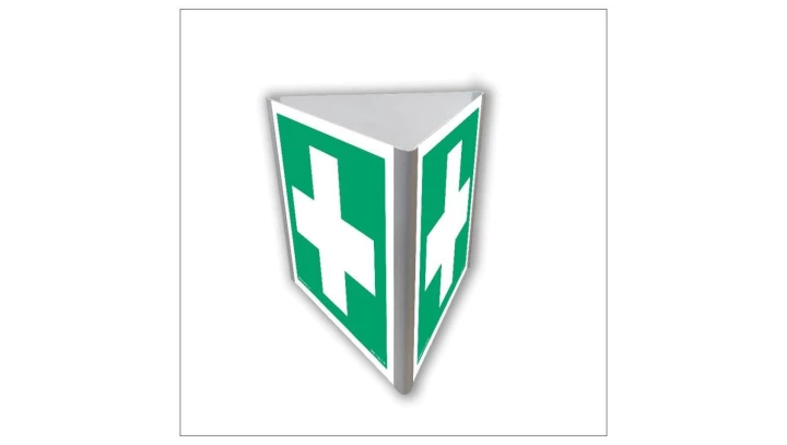 ZNAK - AE803 Pierwsza pomoc medyczna (3D dościenny) 15 x 15 cm PN - Płyta 1mm