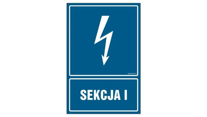 ZNAK - HG042 Sekcja I - opakowanie 10 sztuk 5 x 7,5 cm PN - Płyta 1mm