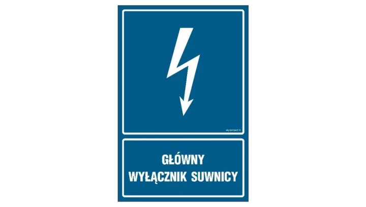 ZNAK - HG039 Rozdzielnia 15 kV 70 x 105 cm PN - Płyta 1mm