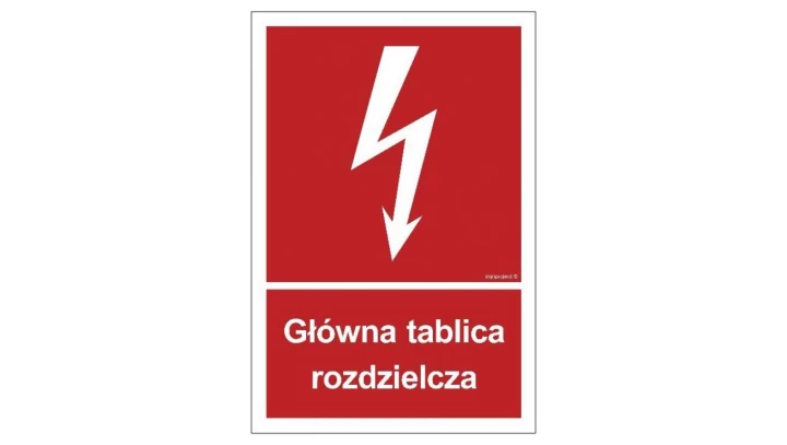 ZNAK - BC009 Tablica rozdzielcza 50 x 74 cm KS - Folia podłogowa foto.