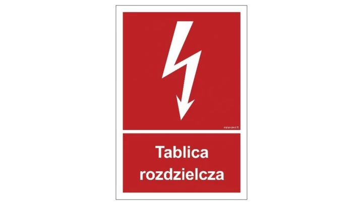 ZNAK - BC009 Tablica rozdzielcza 35 x 51,8 cm PS - Płyta 1mm foto.