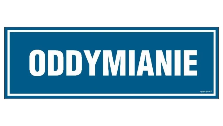 ZNAK - NC063 Oddymianie 75 x 25 cm FN - Folia samoprzylepna