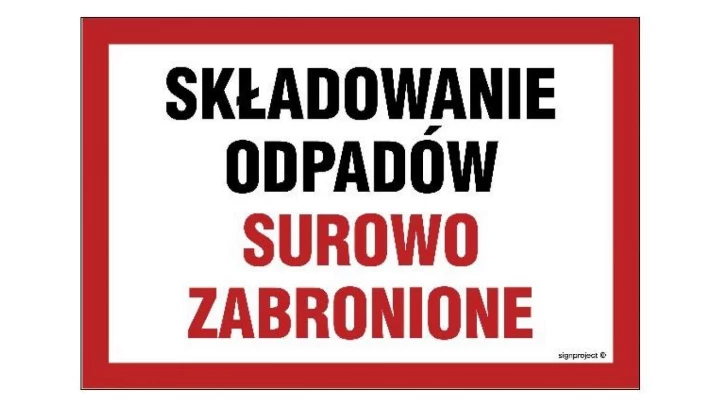 ZNAK - NC061 Odpady medyczne 80 x 40 cm PN - Płyta 1mm