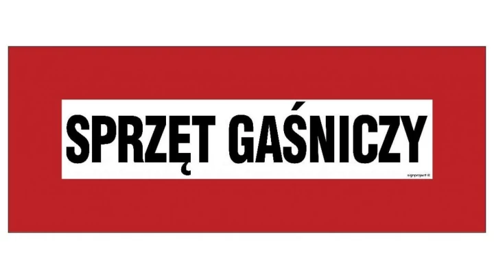 ZNAK - BC113 Sprzęt gaśniczy 54 x 21 cm TS - Płyta TD foto.