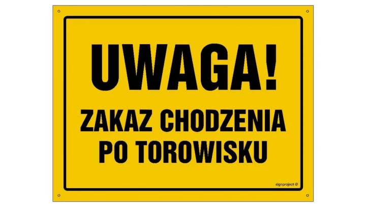 ZNAK - OA021 Uwaga! Samochód 80 x 57 cm BN - Płyta żółta 0,6mm