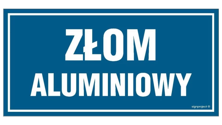 ZNAK - OA114 Złom aluminiowy 20 x 10 cm PN - Płyta 1mm