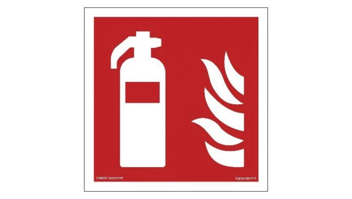 ZNAK - BF001 Gaśnica 35 x 35 cm KN - Folia podłogowa