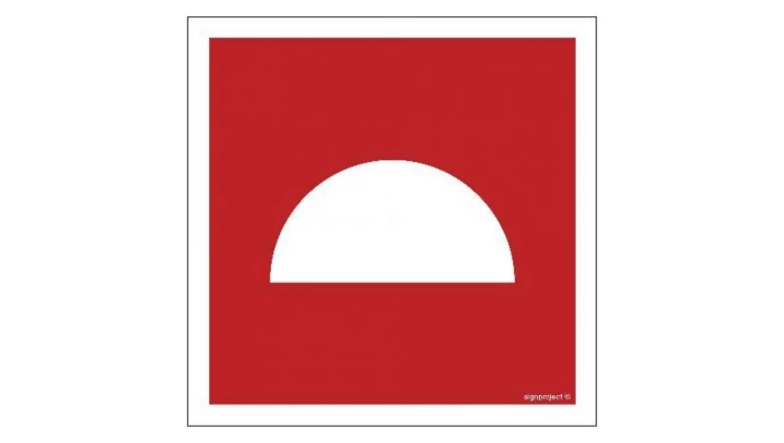 ZNAK - BA005 Zestaw sprzętu pożarniczego 20 x 20 cm TS - Płyta TD foto.