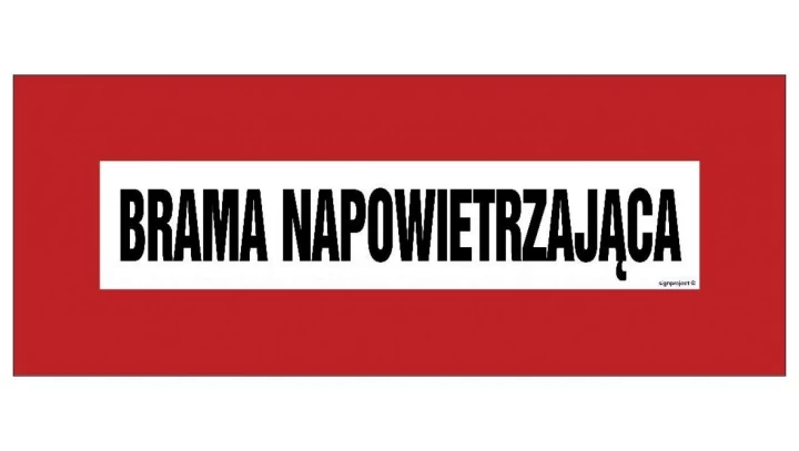 ZNAK - BC138 Brama napowietrzająca 54 x 21 cm FN - Folia samoprzylepna