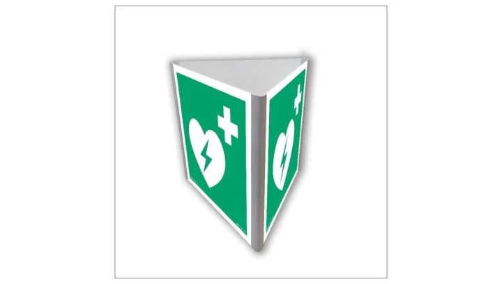 ZNAK - AE810 Defibrylator (AED) (3D dościenny) 10 x 10 cm PN - Płyta 1mm
