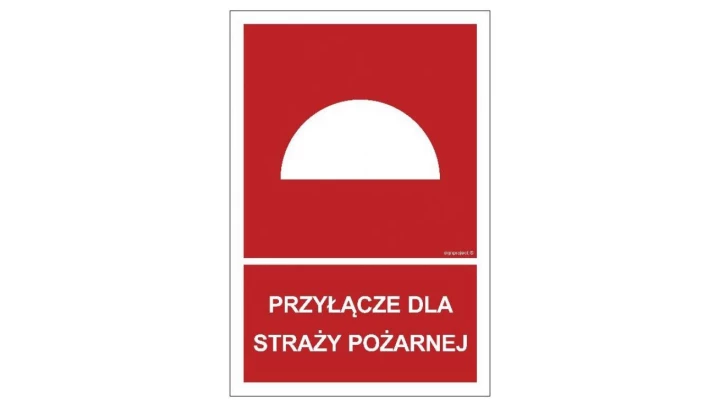ZNAK - BB023 Przyłącze dla straży pożarnej 50 x 74 cm PN - Płyta 1mm