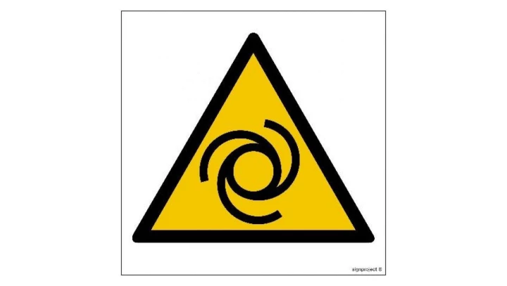 ZNAK - GE008 Uwaga próżnia 20 x 20 cm TS - Płyta TD foto.