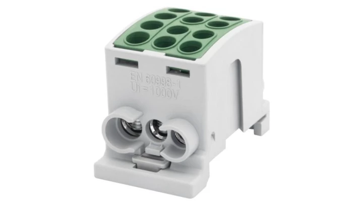 Zacisk HLK 100A-3 (1x25,2x16 / 1x25,2x16) Al/Cu - zielony