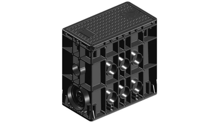 Studnia kablowa EK 437 H=400mm B125 AVBA 410 x 220 mm, zaryglowanie kluczem sześciokatnym + dno studni