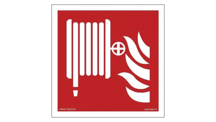 ZNAK - BF002 Hydrant wewnętrzny 25 x 25 cm PS - Płyta 1mm foto.