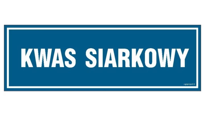 ZNAK - NC056 Kwas siarkowy 30 x 10 cm FN - Folia samoprzylepna