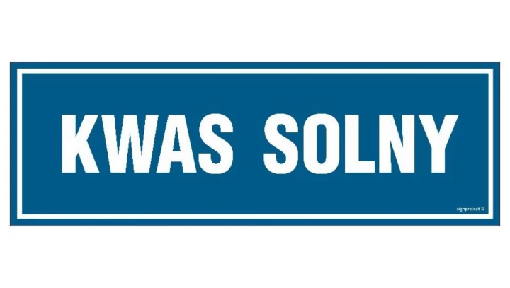 ZNAK - NC057 Kwas solny 60 x 20 cm FN - Folia samoprzylepna