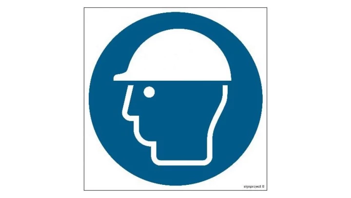 ZNAK - GJ013 Nakaz stosowania ochrony twarzy 50 x 50 cm KS - Folia podłogowa foto.