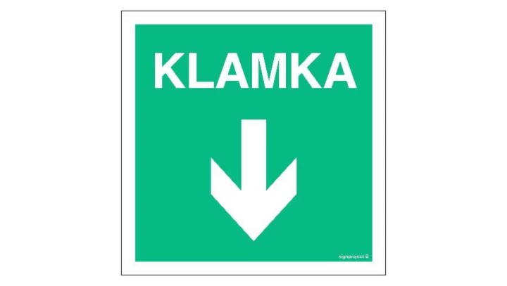 ZNAK - AC035 Klamka 15 x 15 cm FN - Folia samoprzylepna