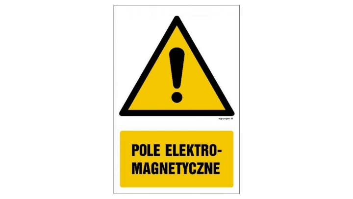 ZNAK - GF002 Pole elektromagnetyczne - opakowanie 10 sztuk 5 x 7,5 cm PS - Płyta 1mm foto.