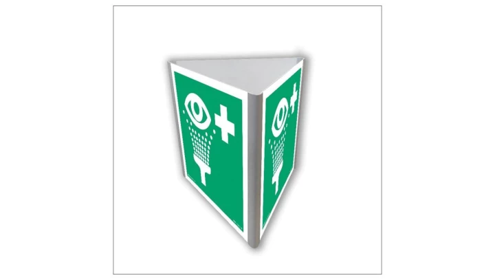 ZNAK - AE811 Prysznic do przemywania oczu (3D dościenny) 20 x 20 cm PN - Płyta 1mm