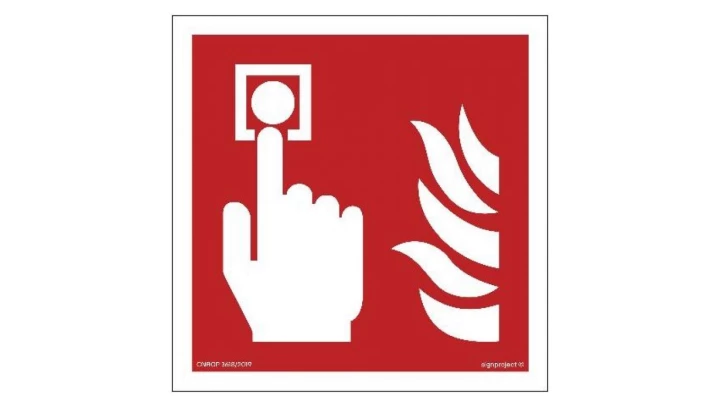 ZNAK - BF005 Alarm pożarowy 50 x 50 cm PN - Płyta 1mm