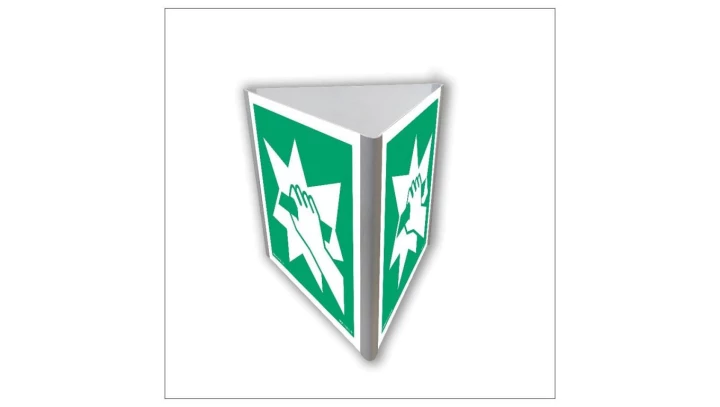 ZNAK - AE808 Stłuc aby uzyskać dostęp (3D dościenny) 20 x 20 cm PS - Płyta 1mm foto.