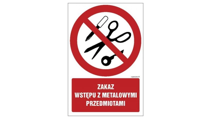 ZNAK - GC070 Zakaz wylewania oleju ozpuszczalników substancji żrących itp. 30 x 45 cm PS - Płyta 1mm foto.