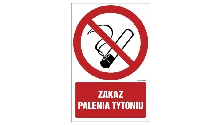 ZNAK - GC036 Zakaz palenia tytoniu 10 x 15 cm KN - Folia podłogowa