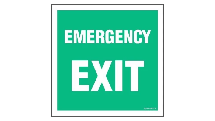 ZNAK - AC063 Emergency EXIT 25 x 25 cm TS - Płyta TD foto.