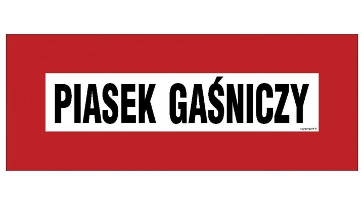 ZNAK - BC103 Piasek gaśniczy 36 x 14 cm TS - Płyta TD foto.