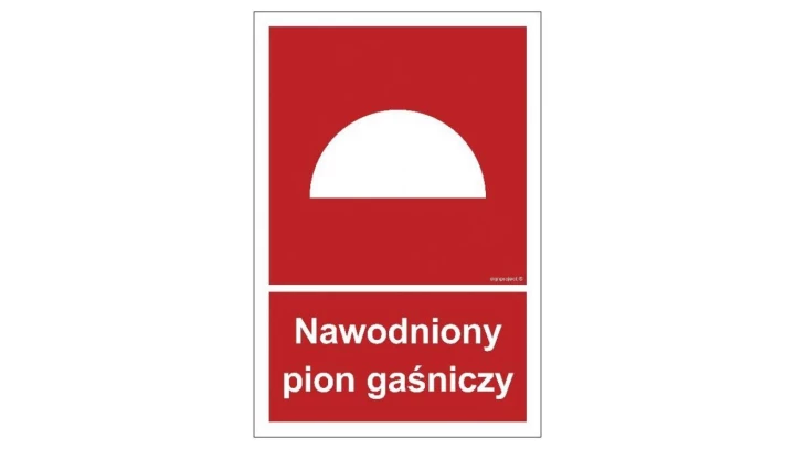 ZNAK - BC046 Nawodniony pion gaśniczy 15 x 22,2 cm TS - Płyta TD foto.
