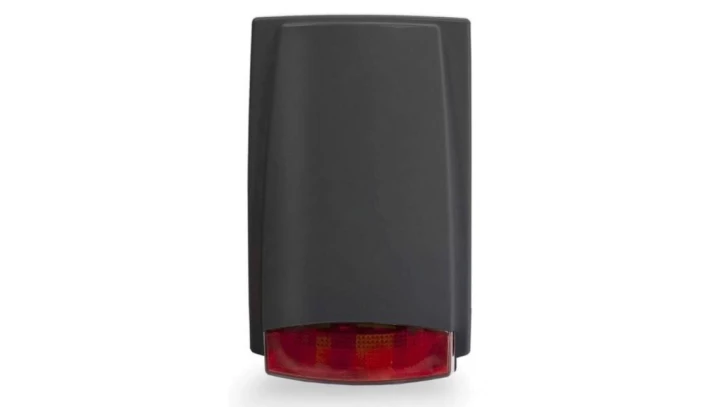 Sygnalizator zewnętrzny w grafitowej obudowie, optyczno-akustyczny, diody LED, światło czerwone, przetwornik piezoelektryczny, 1
