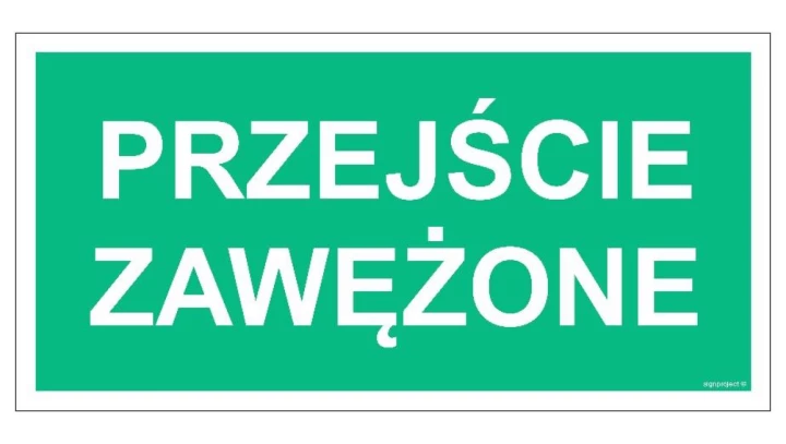 ZNAK - AC038 Przejście zawężone 60 x 30 cm KS - Folia podłogowa foto.