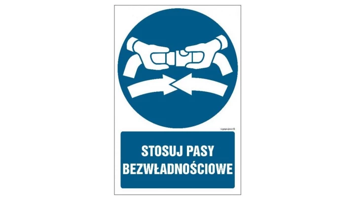 ZNAK - GL041 Stosuj pasy bezwładnościowe 20 x 30 cm TS - Płyta TD foto.