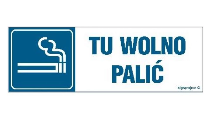 ZNAK - NC017 Palenie albo zdrowie. Wybór należy do ciebie 80 x 40 cm PN - Płyta 1mm