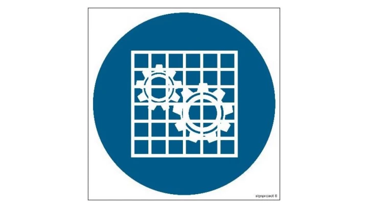 ZNAK - GJ027 Nakaz stosowania osłony 20 x 20 cm KN - Folia podłogowa