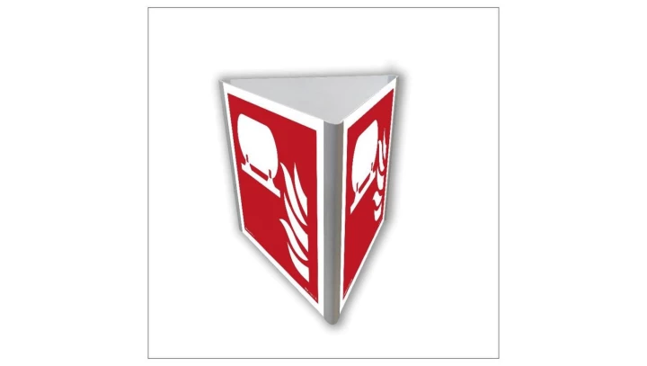 ZNAK - BF812 Stała instalacja gaśnicza (3D dościenny) 50 x 50 cm PN - Płyta 1mm