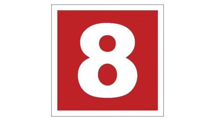 ZNAK - BC028 Liczba 8 15 x 15 cm FN - Folia samoprzylepna