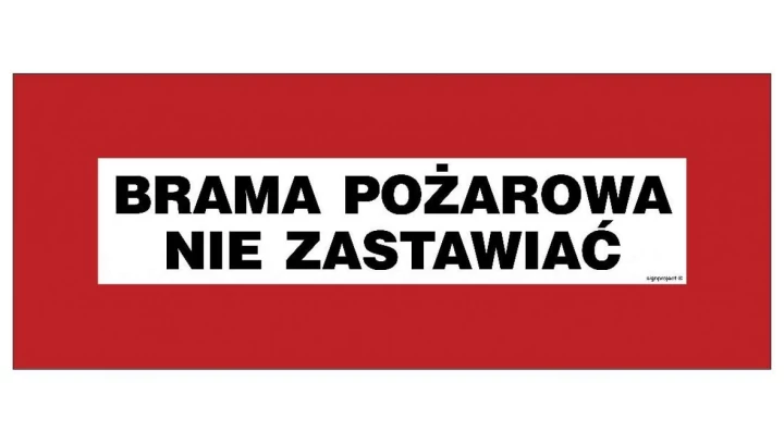 ZNAK - BC125 Brama otwierana do góry 54 x 21 cm KS - Folia podłogowa foto.