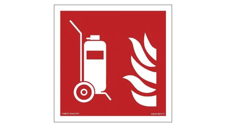 ZNAK - BF009 Wózek gaśniczy 50 x 50 cm KN - Folia podłogowa