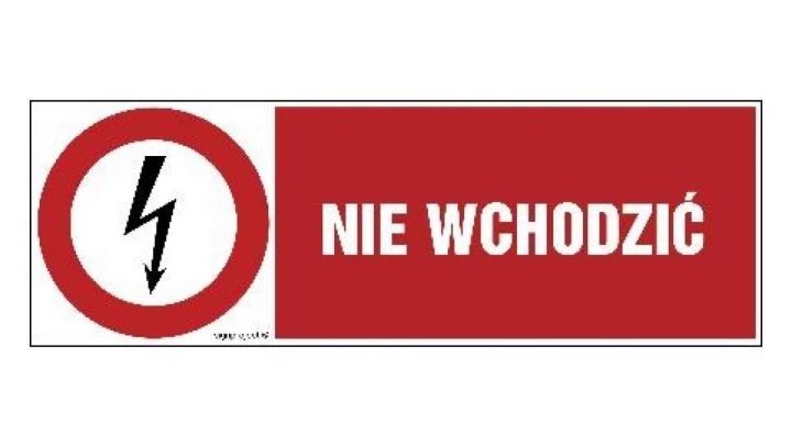 ZNAK - HD005 Nie wchodzić 45 x 15 cm FN - Folia samoprzylepna